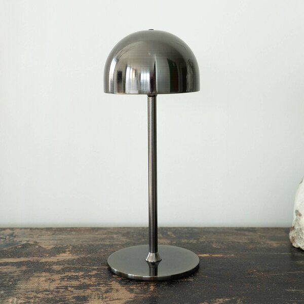 Sirius Lampa stołowa LED Tim, kolor niklowy, wysokość 30 cm, IP54 Tim, salon / jadalnia, metal, nowoczesny