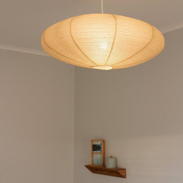 PR Home Lampa wisząca Yuni, możliwość ściemniania, kremowy / amber, salon / jadalnia, papier / lunolit / lunopal, skandynawski
