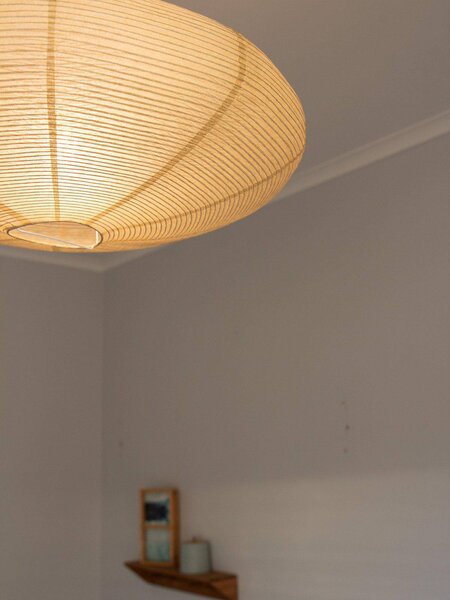 PR Home Lampa wisząca Yuni, możliwość ściemniania, kremowy / amber, salon / jadalnia, papier / lunolit / lunopal, skandynawski