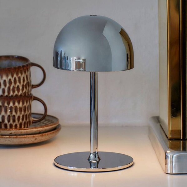 Sirius Lampa stołowa LED Tim, kolor chrom, wysokość 22 cm, IP54 Tim, salon / jadalnia, metal, nowoczesny