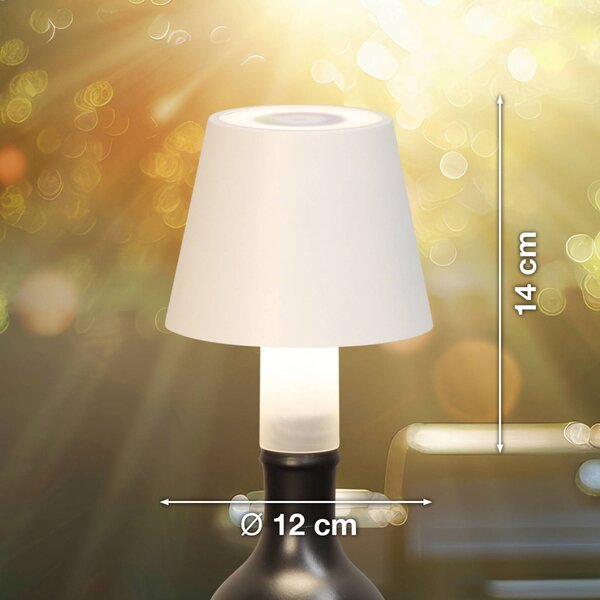 FH Lighting Lampa LED do butelek Fiocco, piaskowo-biała, RGBW, IP54, ściemniany możliwość ściemniania, biały / opal, salon / jadalnia, metal, nowoczesny