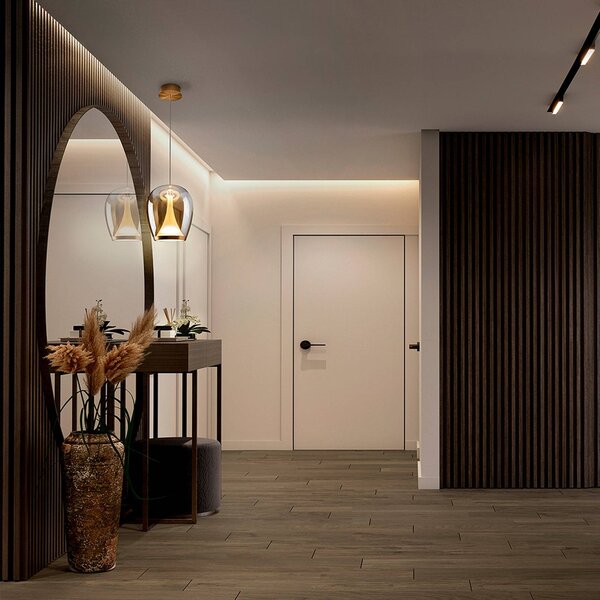 Schuller Valencia Lampa wisząca szklana Suspiro, kremowy / amber, salon / jadalnia, szkło