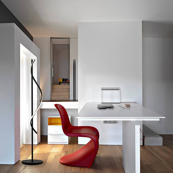 Schuller Valencia Lampa stojąca LED Boa, czarny, salon / jadalnia, aluminium, nowoczesny