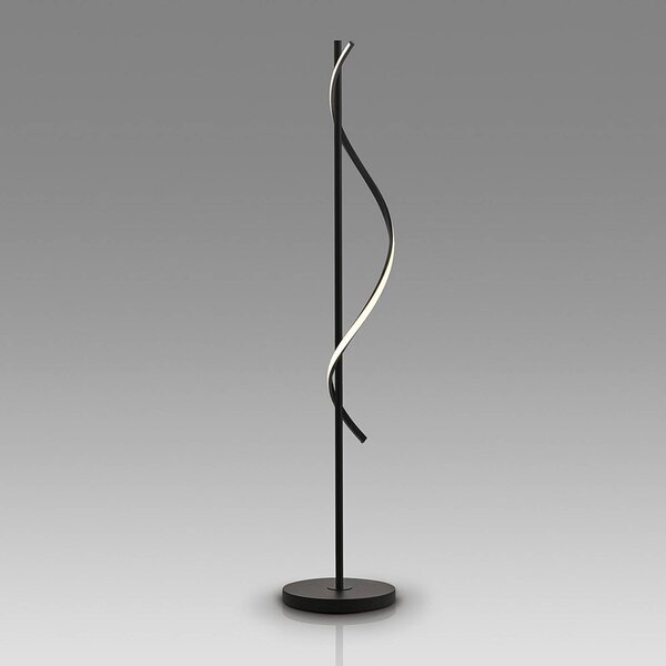 Schuller Valencia Lampa stojąca LED Boa, czarny, salon / jadalnia, aluminium, nowoczesny