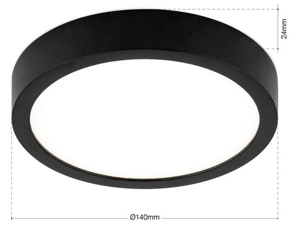 ORION Lampa sufitowa LED Disc, możliwość ściemniania, czarny, salon / jadalnia, aluminium, nowoczesny