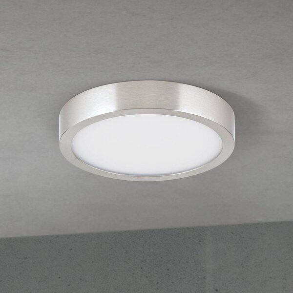 ORION Lampa sufitowa LED Disc, możliwość ściemniania, aluminiowy / szary / cynkowy, salon / jadalnia, aluminium, nowoczesny