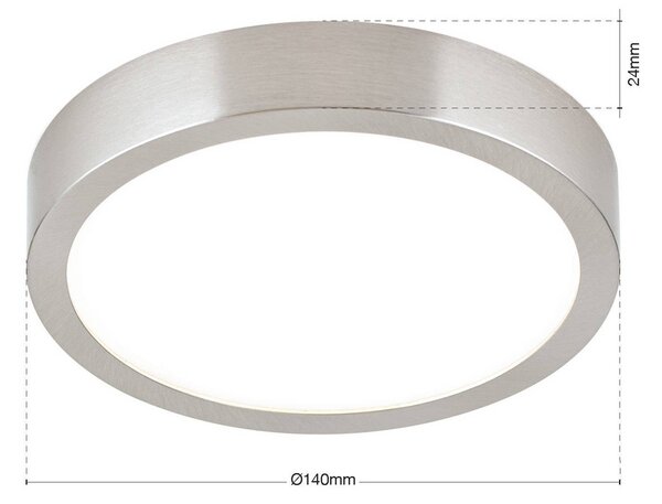 ORION Lampa sufitowa LED Disc, możliwość ściemniania, aluminiowy / szary / cynkowy, salon / jadalnia, aluminium, nowoczesny