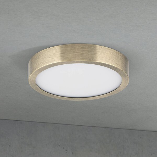 ORION Lampa sufitowa LED Disc, możliwość ściemniania, brązowy / mosiężny, salon / jadalnia, aluminium, nowoczesny