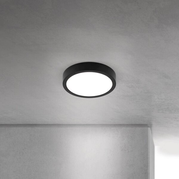 ORION Lampa sufitowa LED Disc, możliwość ściemniania, czarny, salon / jadalnia, aluminium, nowoczesny