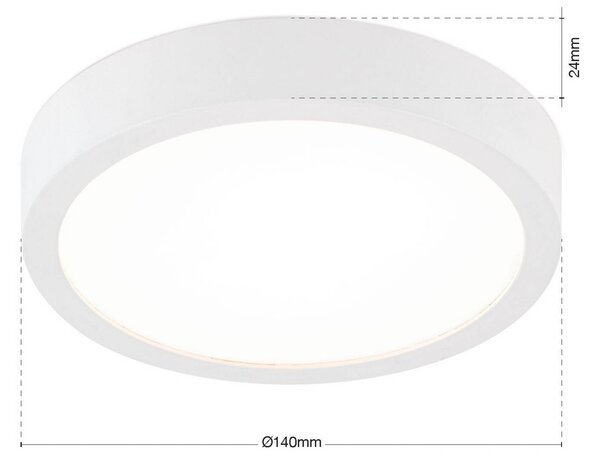 ORION Lampa sufitowa LED Disc, możliwość ściemniania, biały / opal, salon / jadalnia, aluminium, nowoczesny
