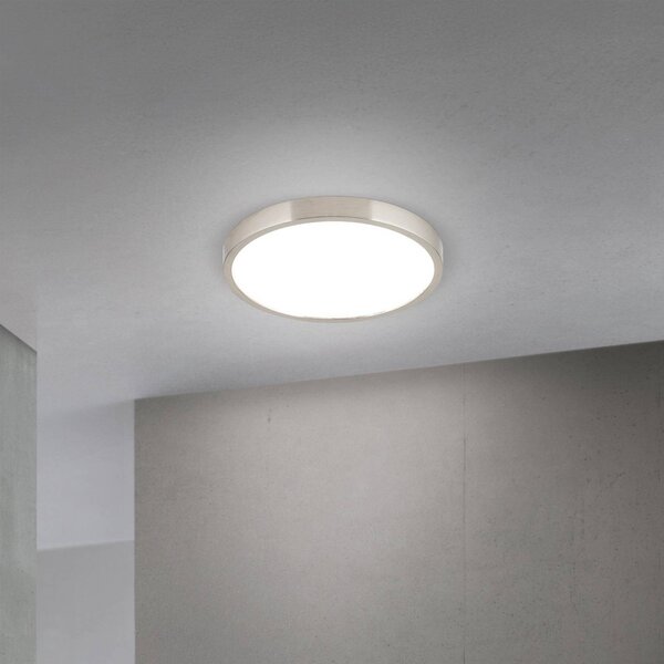 ORION Lampa sufitowa LED Disc, możliwość ściemniania, aluminiowy / szary / cynkowy, salon / jadalnia, aluminium, nowoczesny
