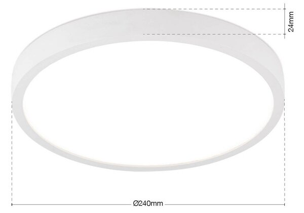ORION Lampa sufitowa LED Disc, możliwość ściemniania, biały / opal, salon / jadalnia, aluminium, nowoczesny