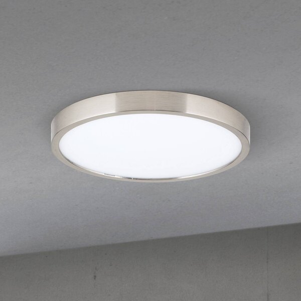 ORION Lampa sufitowa LED Disc, możliwość ściemniania, aluminiowy / szary / cynkowy, salon / jadalnia, aluminium, nowoczesny