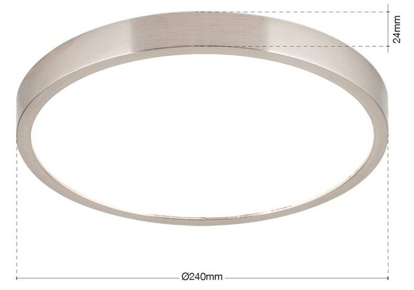 ORION Lampa sufitowa LED Disc, możliwość ściemniania, aluminiowy / szary / cynkowy, salon / jadalnia, aluminium, nowoczesny