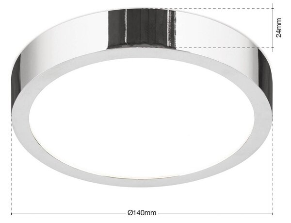 ORION Lampa sufitowa LED Disc, możliwość ściemniania, chromowy / srebrny, salon / jadalnia, aluminium, nowoczesny