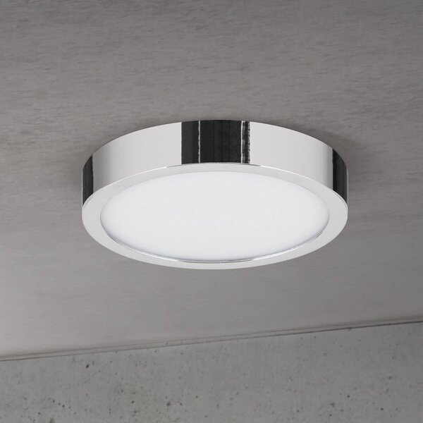 ORION Lampa sufitowa LED Disc, możliwość ściemniania, chromowy / srebrny, salon / jadalnia, aluminium, nowoczesny