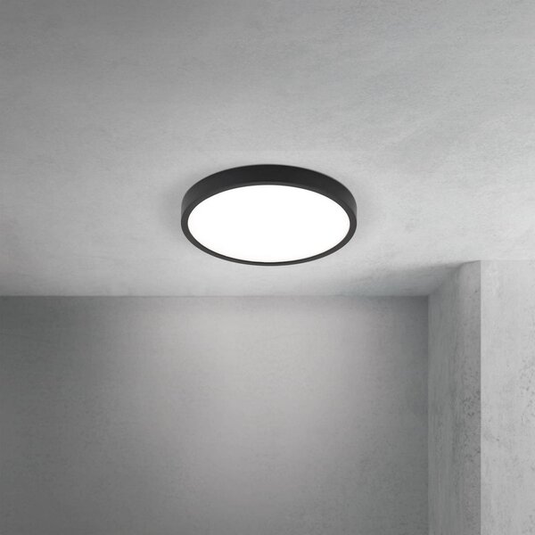 ORION Lampa sufitowa LED Disc, możliwość ściemniania, czarny, salon / jadalnia, aluminium, nowoczesny