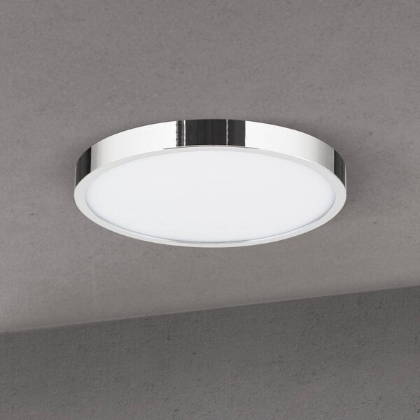 ORION Lampa sufitowa LED Disc, możliwość ściemniania, chromowy / srebrny, salon / jadalnia, aluminium, nowoczesny