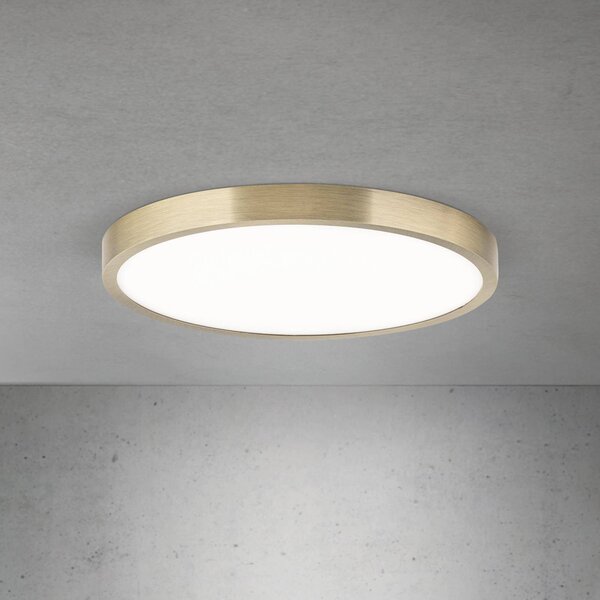 ORION Lampa sufitowa LED Disc, możliwość ściemniania, brązowy / mosiężny, salon / jadalnia, aluminium, nowoczesny