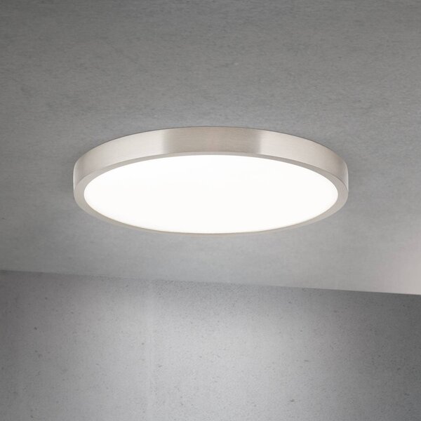 ORION Lampa sufitowa LED Disc, możliwość ściemniania, aluminiowy / szary / cynkowy, salon / jadalnia, aluminium, nowoczesny