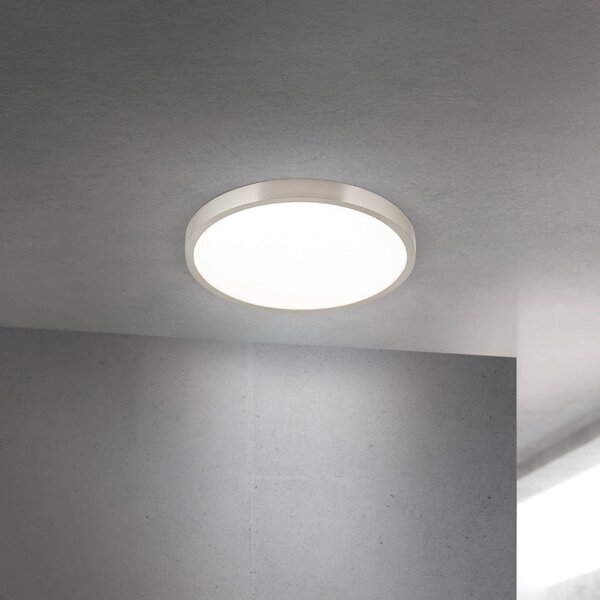 ORION Lampa sufitowa LED Disc, możliwość ściemniania, aluminiowy / szary / cynkowy, salon / jadalnia, aluminium, nowoczesny