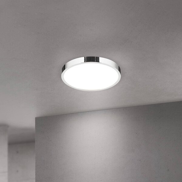 ORION Lampa sufitowa LED Disc, możliwość ściemniania, chromowy / srebrny, salon / jadalnia, aluminium, nowoczesny