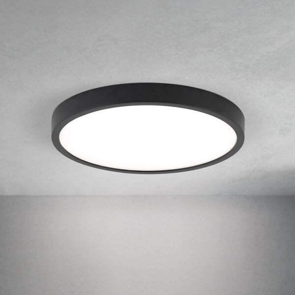 ORION Lampa sufitowa LED Disc, możliwość ściemniania, czarny, salon / jadalnia, aluminium, nowoczesny