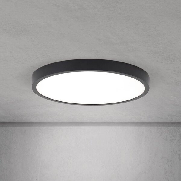 ORION Lampa sufitowa LED Disc, możliwość ściemniania, czarny, salon / jadalnia, aluminium, nowoczesny