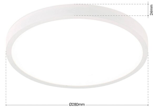 ORION Lampa sufitowa LED Disc, możliwość ściemniania, biały / opal, salon / jadalnia, aluminium, nowoczesny