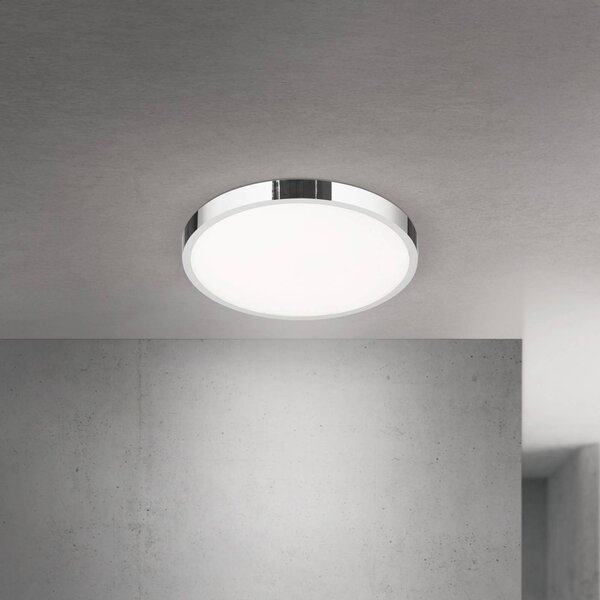 ORION Lampa sufitowa LED Disc, możliwość ściemniania, chromowy / srebrny, salon / jadalnia, aluminium, nowoczesny