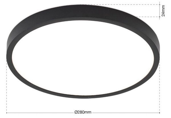 ORION Lampa sufitowa LED Disc, możliwość ściemniania, czarny, salon / jadalnia, aluminium, nowoczesny