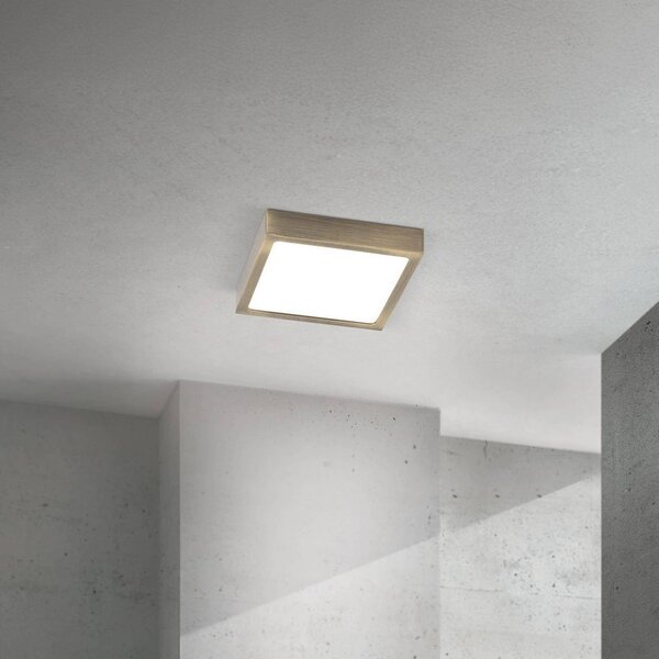ORION Lampa sufitowa LED Disc, możliwość ściemniania, brązowy / mosiężny, salon / jadalnia, aluminium, nowoczesny