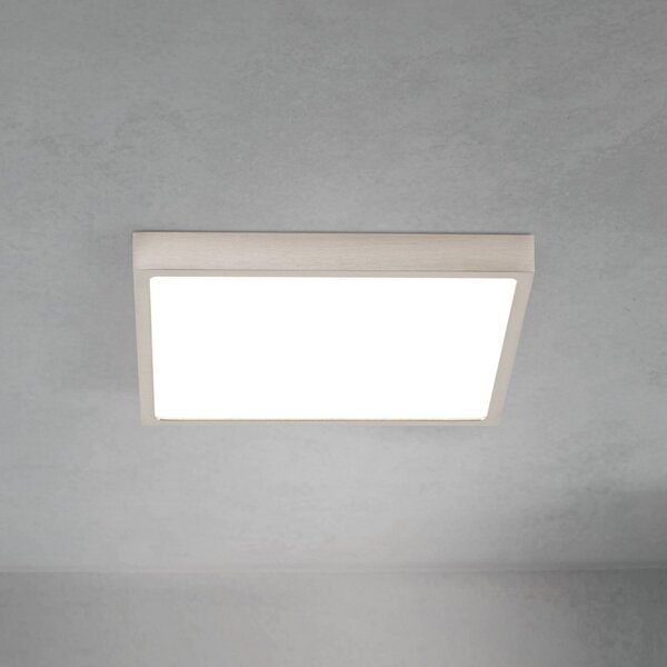 ORION Lampa sufitowa LED Disc, możliwość ściemniania, aluminiowy / szary / cynkowy, salon / jadalnia, aluminium, nowoczesny