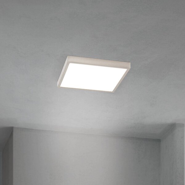 ORION Lampa sufitowa LED Disc, możliwość ściemniania, aluminiowy / szary / cynkowy, salon / jadalnia, aluminium, nowoczesny