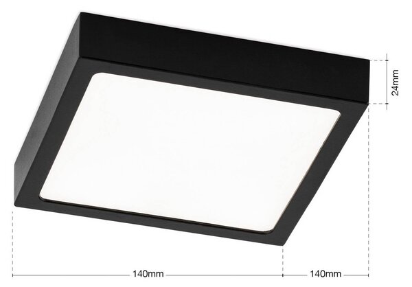 ORION Lampa sufitowa LED Disc, możliwość ściemniania, czarny, salon / jadalnia, aluminium, nowoczesny