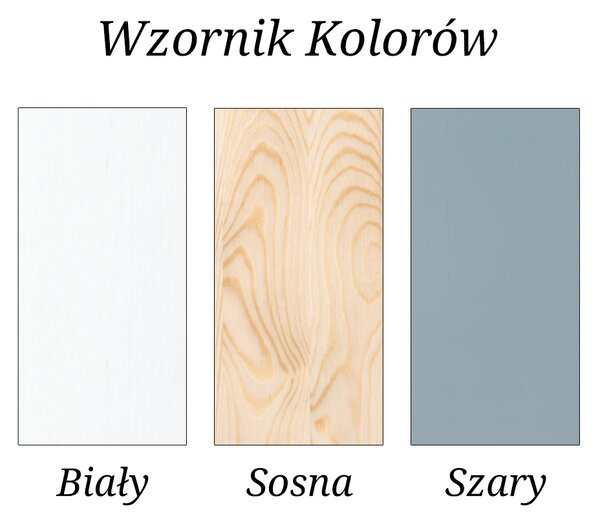 Łóżko dziecięce TIPI PLUS z drewna sosnowego – niskie łóżko tipi do pokoju dziecka | kolory i rozmiary