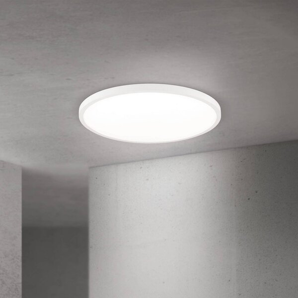 ORION Lampa sufitowa LED Disc, możliwość ściemniania, biały / opal, salon / jadalnia, aluminium, nowoczesny