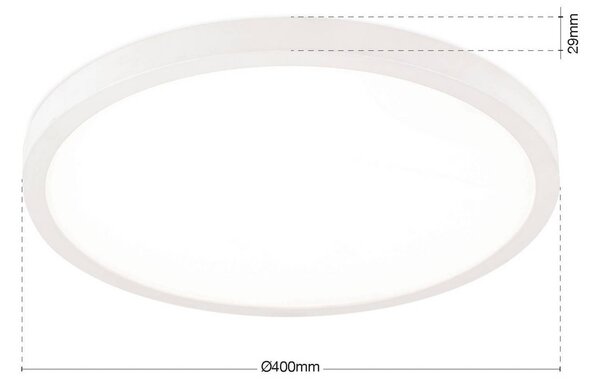 ORION Lampa sufitowa LED Disc, możliwość ściemniania, biały / opal, salon / jadalnia, aluminium, nowoczesny