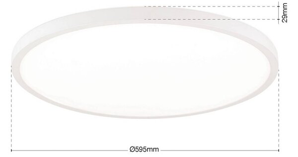 ORION Lampa sufitowa LED Disc, możliwość ściemniania, biały / opal, salon / jadalnia, aluminium, nowoczesny