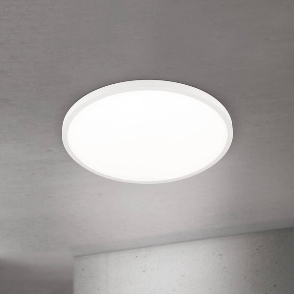 ORION Lampa sufitowa LED Disc, możliwość ściemniania, biały / opal, salon / jadalnia, aluminium, nowoczesny