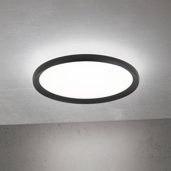 ORION Lampa sufitowa LED Kant, możliwość ściemniania, czarny, salon / jadalnia, aluminium, nowoczesny