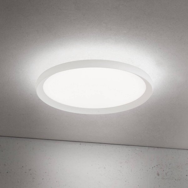 ORION Lampa sufitowa LED Kant, możliwość ściemniania, biały / opal, salon / jadalnia, aluminium, nowoczesny