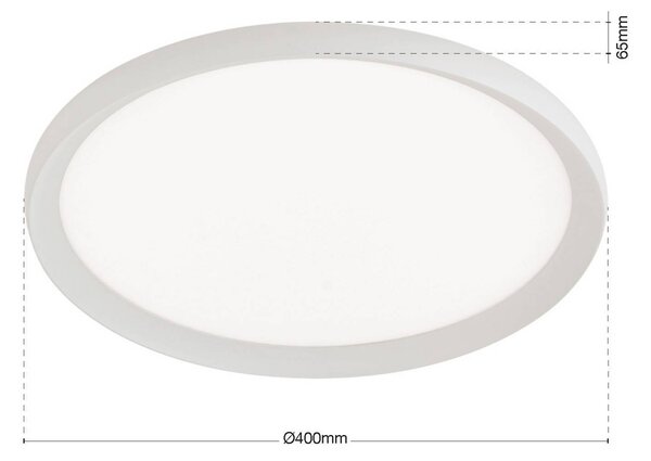 ORION Lampa sufitowa LED Kant, możliwość ściemniania, biały / opal, salon / jadalnia, aluminium, nowoczesny