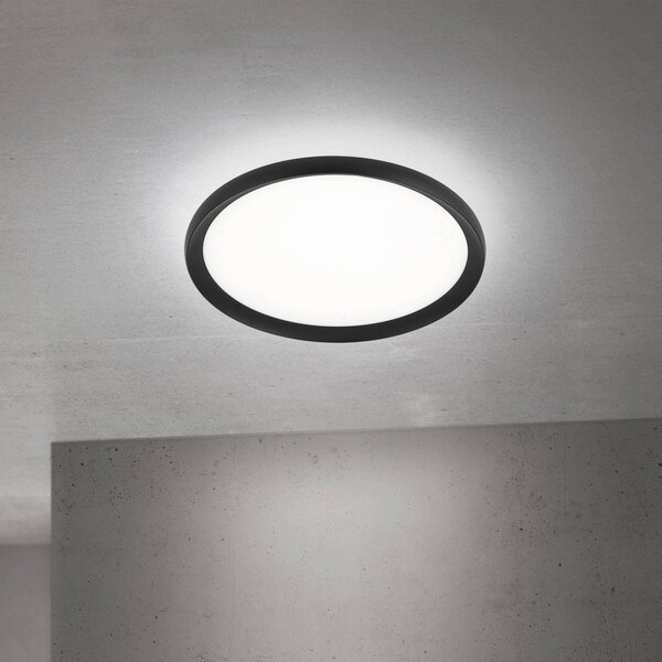 ORION Lampa sufitowa LED Kant, możliwość ściemniania, czarny, salon / jadalnia, aluminium, nowoczesny