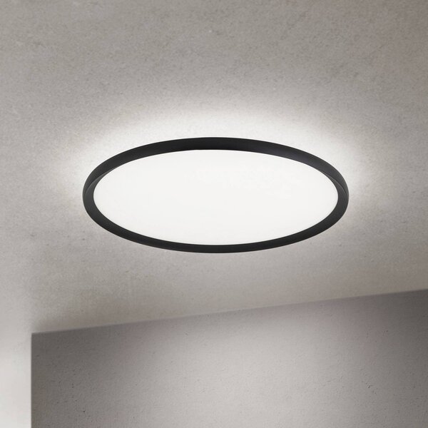 ORION Lampa sufitowa LED Kant, możliwość ściemniania, czarny, salon / jadalnia, aluminium, nowoczesny