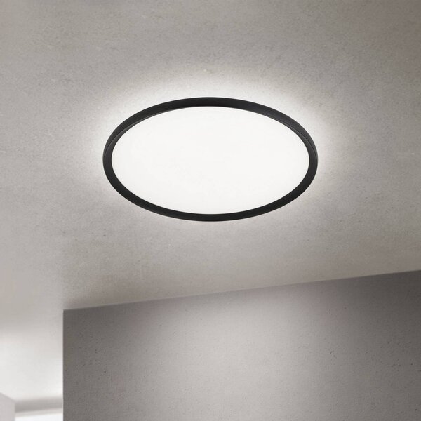ORION Lampa sufitowa LED Kant, możliwość ściemniania, czarny, salon / jadalnia, aluminium, nowoczesny