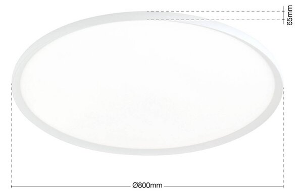 ORION Lampa sufitowa LED Kant, możliwość ściemniania, biały / opal, salon / jadalnia, aluminium, nowoczesny