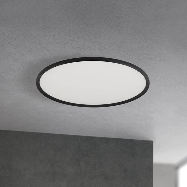 ORION Lampa sufitowa LED Kant, możliwość ściemniania, czarny, salon / jadalnia, aluminium, nowoczesny