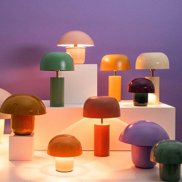 KARE Lampa stołowa design Mushroom, zielony, salon / jadalnia, metal, design