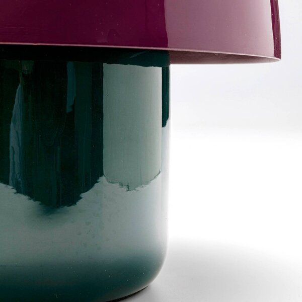 KARE Lampa stołowa design Mushroom, fioletowy / różowy / bladoróżowy, salon / jadalnia, metal, design